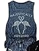 ZJP Women Round Neck Flamingo Print Awkward Letter Print Shirt Tank Tops Camis