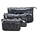 Hockline Updated Purse Organizer Insert Handbag Organizer Bag in Bag Insert Liner Pocket with Handles (17 Pockets 4 Colors 3 Size)-Black-L