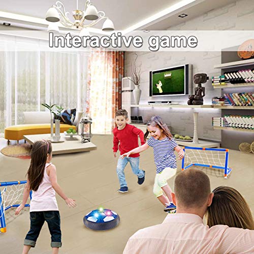 Kids Toys Hover Soccer Ball - 2019 Updated Rechargeable LED Air Power Soccer Set with 2 Goals and an Inflatable Ball, Indoor Toddler Toys for 3,4,5,6 -14 Year Old Boys Girls (Rechargeable Version) - Thumbnail 5
