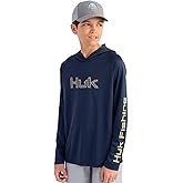 HUK boys Pursuit Long Sleeve Graphic Hoodie, Lightweight, Upf Sun Protection, Quick-drying Fishing Shirt