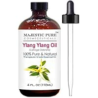Majestic Pure Ylang Ylang (Cananga Odorata) Therapeutic Grade Essential Oil, 4 fl. oz.