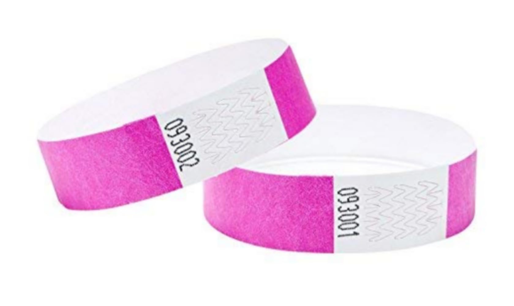 Tyvek Wristbands 3/4 inch 100 Pack, Paper Like Bracelets Used for Events, Nightclubs, waterparks etc. Pink