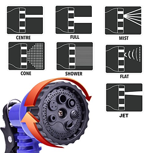 TANTAI Expandable Garden Hose,50ft Expanding Garden Hose-Heavy Duty Flexible Hose with 7-Pattern Spray Nozzle High Pressure Water Gun for All Your Watering Needs - Thumbnail 5