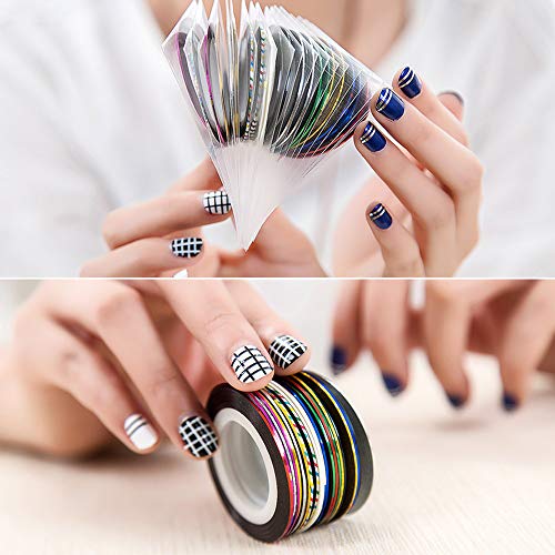 Nail Striping Tape Line 34 Colors Rolls Striping Tape Line Nail Art