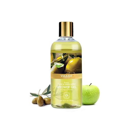 Vaadi Herbals Shower Gel, Breezy Olive and Green Apple, 300ml