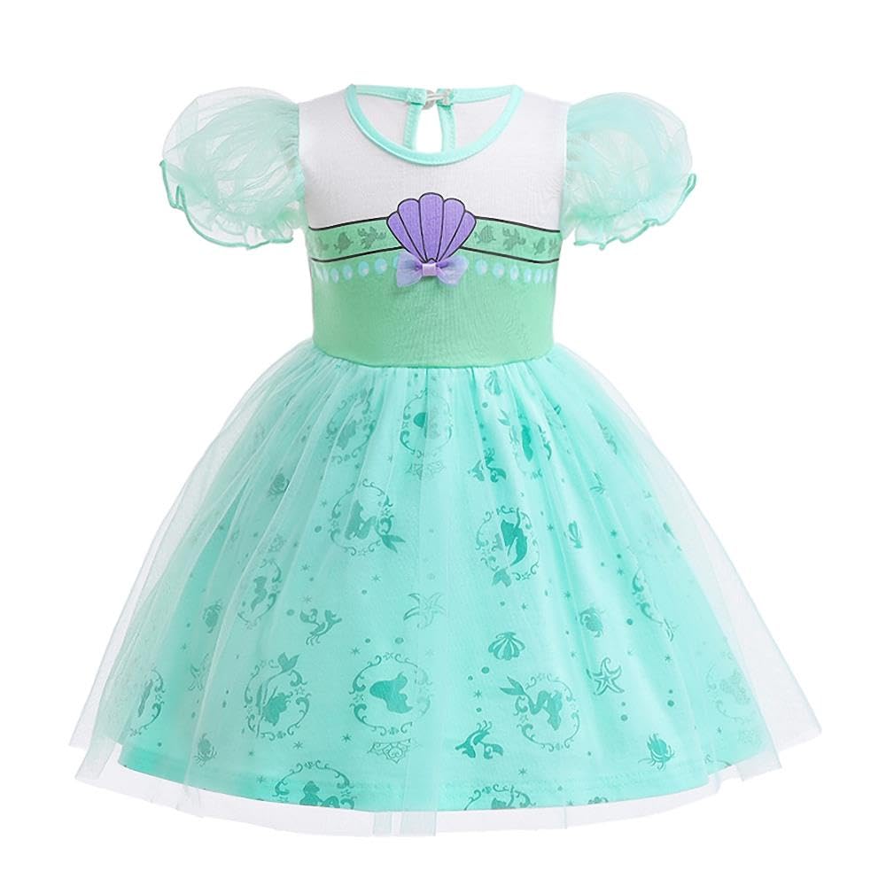 Lito Angels Princess Mermaid Fancy Tulle Dress Costume Casual Outfit for Baby Girls Age 18-24 Months (Tag Number 100)