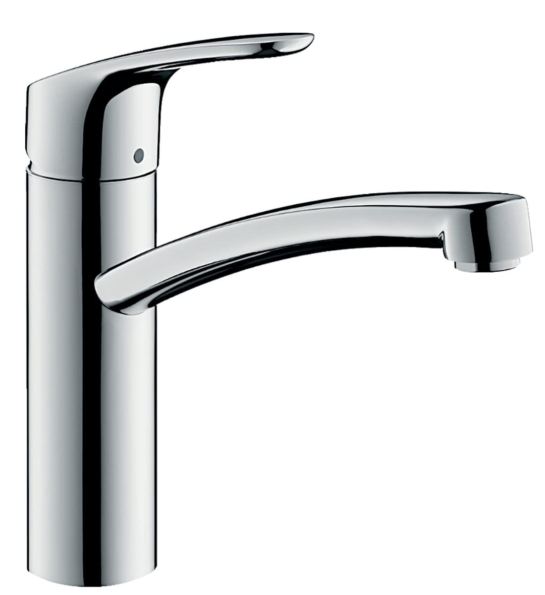 hansgrohe Focus kitchen tap 160 mm high 360° swivel spout, for vented hot water cylinders, chrome 31804000