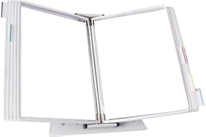 DJOIS by Tarifold - Desktop Reference & Display System - Durable Steel Wire Frames - Letter-Size - Expandable - Made in France (White-Framed Pockets, 10)