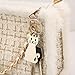 Mayitr 1pc Silver Cat Keychain Key Ring Cute