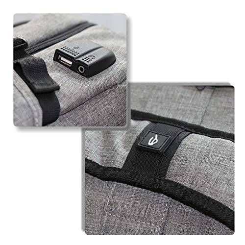 Travel Bag Laptop Case Backpack Anti-Theft Water Resistant Laptop Backpack School College Bag with USB Charging Eerphone Port,Fits Under 15.6 Inch Laptop or Netbook for Men and Women - Thumbnail 4