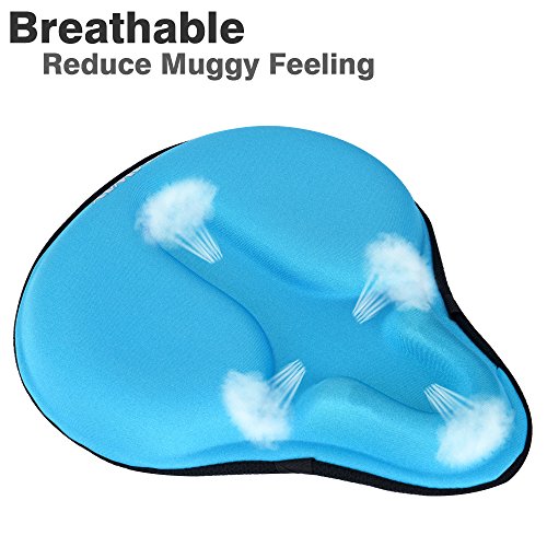 DAWAY Extra Soft Bike Seat Cushion C6 Large Exercise Bicycle Saddle