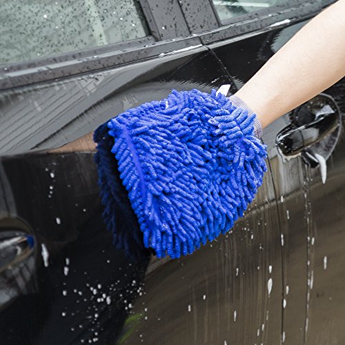 Ultimate Car Wash Mitt - Premium Chenille Microfiber Wash Mitt - Wash Glove - Lint Free - Scratch Free - Regular Size