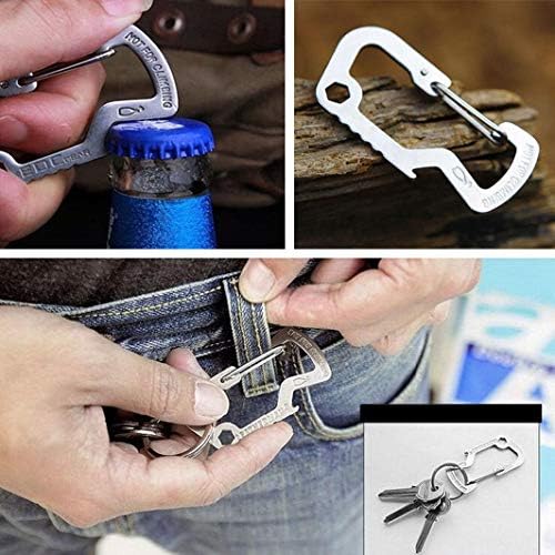 dfhdrtj Colorful Outdoor Survival Camping Hiking Rescue Gear Mini Carabiner Keychain Multi Tool for Camping, Picnic and Other Outdoor Activities