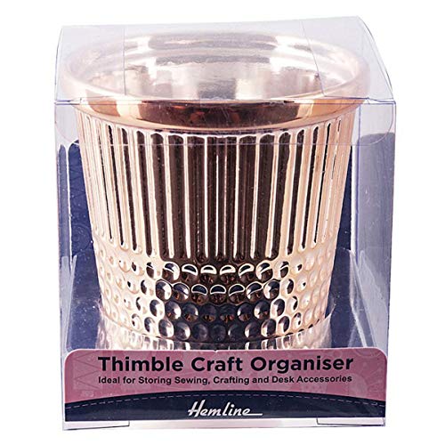 Hemline Thimble Desk Organizer, Rose Gold