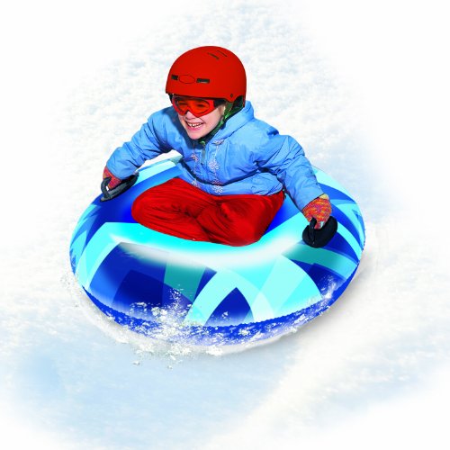 Pipeline Sno RACER Inflatable 1 Person Snow Tube with 2 Grip Handles and Repair Kit, 32” Inch Diameter
