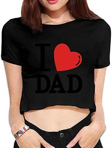 Women's I Love Dad Navel T Shirts