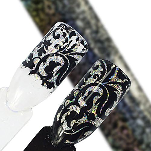 Flowers Laser Nail Foil Holographic Sticker Patterns Transfer For Polish Glue Nail Art Decoration 3d Shiny Tips