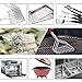 LT&PK Grill Brush BBQ Cleaning Scraper - 18'' Long Handle 3 in 1 Stainless Steel BBQ Grill Cleaning Brush - Barbecue Grill Cleaner for Porcelain,Propane,Infrared,Gas,Charcoal,Weber Grill