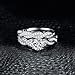 JewelryPalace Wedding Rings For Women Engagement Rings Anniversary Promise Ring Bridal Set 925 Sterling Silver 1.5ct X Infinity Cubic Zirconia CZ Ring Size 4