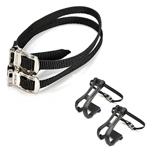 bike pedals with toe clips and straps