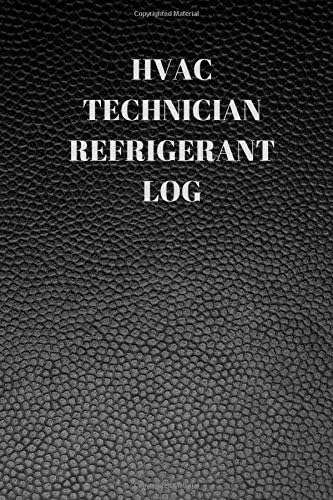 HVAC Technician Refrigerant Log: Classic Black Faux Leather Logbook Journal Professional Diary | Daily Record Log Book