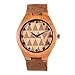 Wooden Watches Bamboo Wood Soft Leather Strap Unisex
