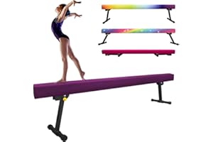 86 York 6ft/8ft Gymnastics Balance Beam, High and Low Floor Beam Gymnastics Equipment for Kids/Adults,Gymnastics Beam for Training,Physical Therapy and Professional Home Training with Legs
