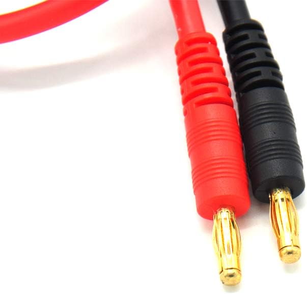 Padarsey EC5 Connector to 4mm Bullet Banana Plugs Battery Charge Lead Adapter 12AWG Silicone Wire Cable 11.8 inch (300mm) 2 Pack,Black - Image 4