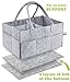Pandiee Baby Diaper Caddy - Diaper Tote Organizer | Nursery Storage Bin | Portable Car Storage for Diapers Wipes and Toys | Changing Table Organizer | Baby Shower Gift Basket for Newborn Registry
