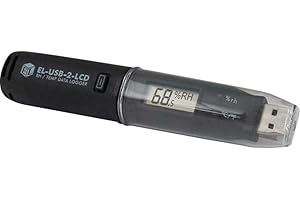 Lascar EL-USB-2-LCD Temp Data Logger, Black