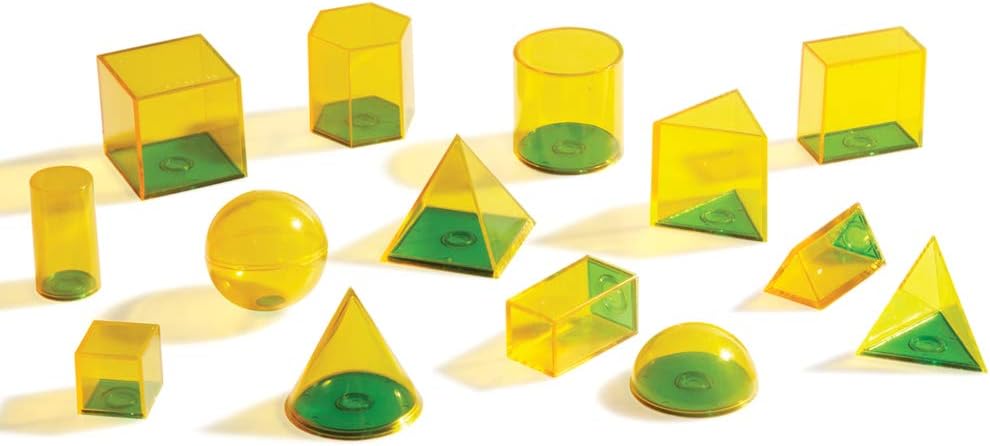 Learning Resources Relational GeoSolids 3D Maths Classroom Resource for Learning Shapes & Volume Ages 8+, Transparent, 5cm - Image 3