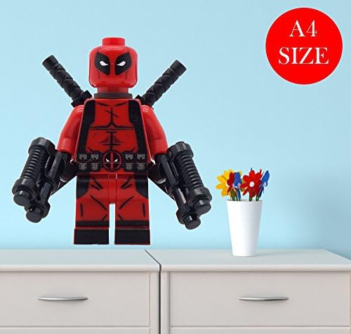 christa prints A4 LEGO DEADPOOL nursery bedroom WALL ART BOY GIRL sticker laptop CAR vinyl