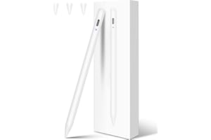 BONZATA Wireless Charging Pencil 2nd Generation, Pencil for Apple iPad 2nd Generation Stylus Pen for iPad Pro with Bluetooth Palm Rejection Tilt Sensitivity, Compatible with iPad/Mini/Air/Pro 11"&12.9",White