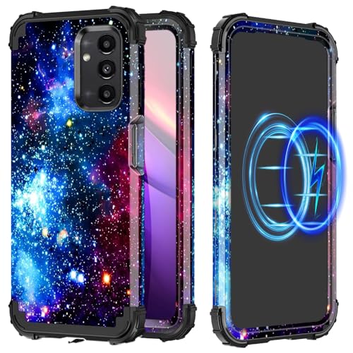 Casetego for Galaxy A13 5G Case,Compatible with MagSafe,[Military Grade Drop Test] Full Body Protection Slim Shockproof Rugged Marble Women Case for Samsung Galaxy A13 5G 6.5 inch,Shiny Blue