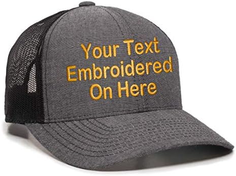 Custom Trucker Mesh Back Hat Embroidered Your Own Text Curved Bill Outdoorcap