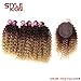 Style Icon Synthetic Kinky Curly Blonde Hair 16-20 inch 7Pieces/lot Afro Kinky Curly Hair 6 Pieces With Closure Lace For Black Women (16