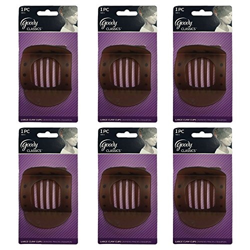 Womens classics large updo claw clip (6-pack) [assorted…