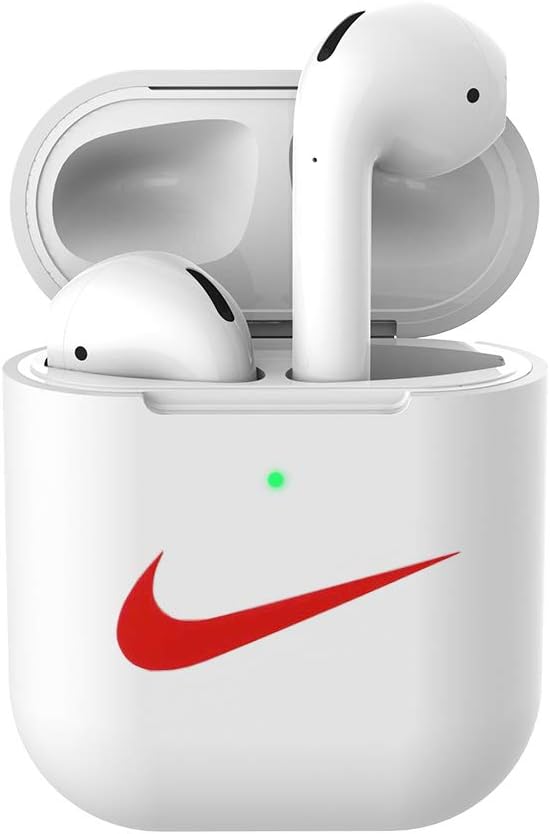 USSJ Compatible for AirPods Case Protective Silicone Cover and Skin for AirPods Charging Case 1 & 2 (White)