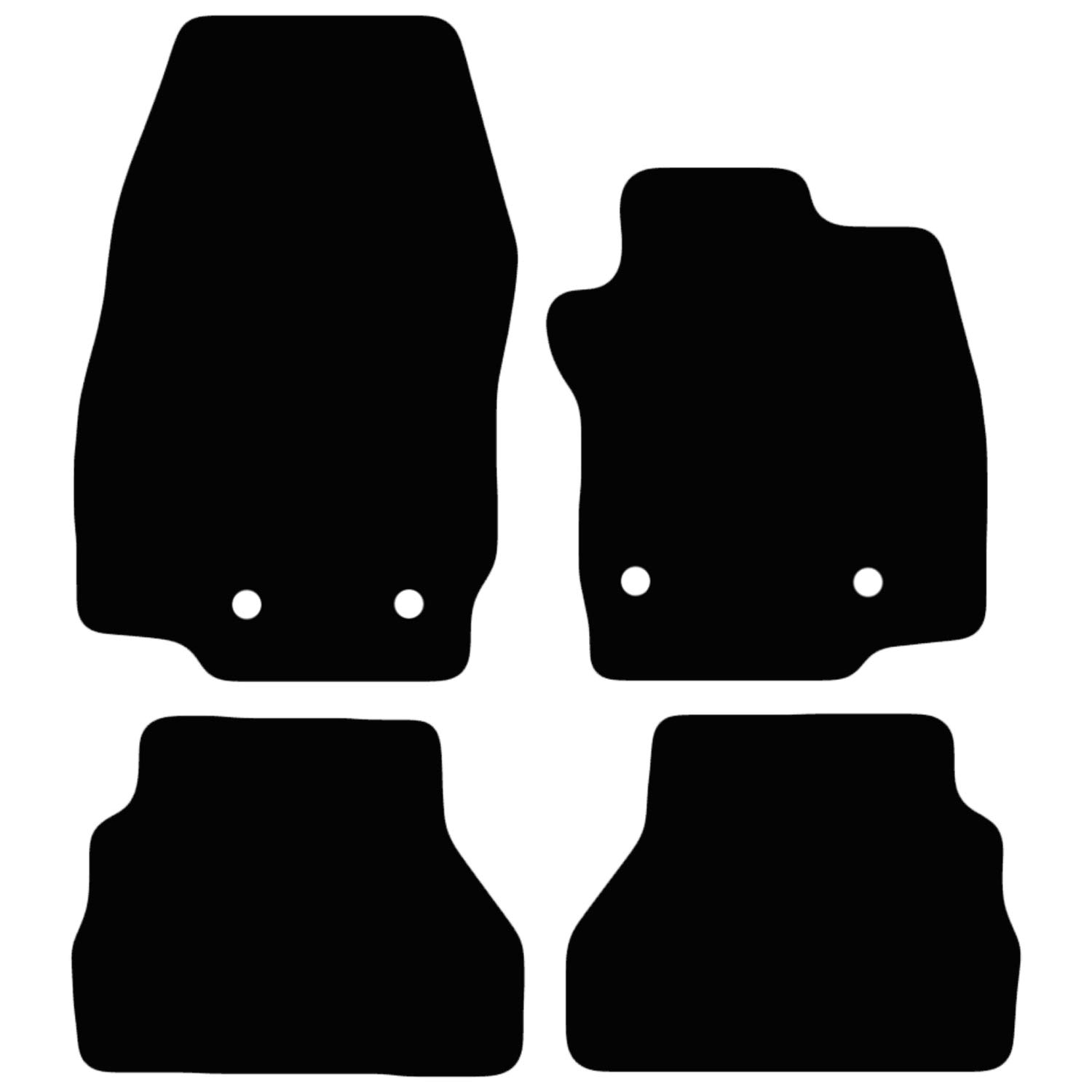 Carsio Carpet Car Mats For Ford B Max 2015 Onwards 4 Piece Set With 4 Clips Tailored Fit Floor Mat Complete Accessory Black Custom Fitted - All Weather, Anti-Slip Backing & Black Trim