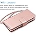 Tekcoo Compatible for Samsung Galaxy S8 Wallet PU Leather Case, Luxury ID Cash Credit Card Slots Holder Carrying Folio Flip Cover [Detachable Magnetic Hard Case] Kickstand - Rose Gold