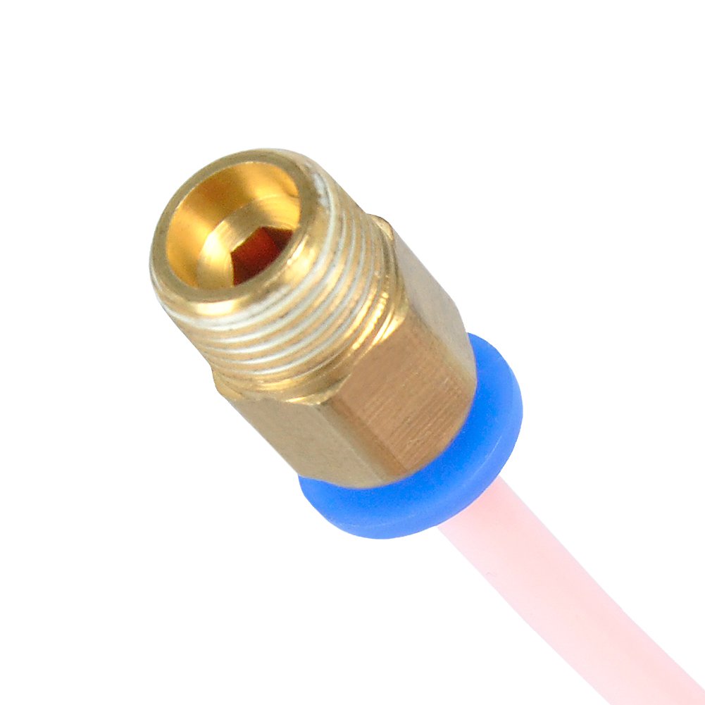 MUYI 10 Pcs PC4-01 3.8 inches Male Thread 4mm Push to Connector for PTFE Tube 3D Printer Connector