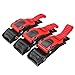 Pull Buckle - TOOGOO(R) 3x Plastic Motorcycle Helmet Speed Clip Chin Strap Quick Release Pull Buckle New Black+Red