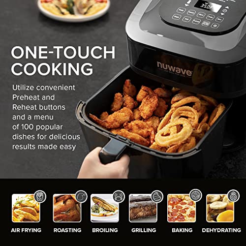 NUWAVE Brio 6in1Air Fryer Oven Combo, 8Qt XLarge Size, Powerful