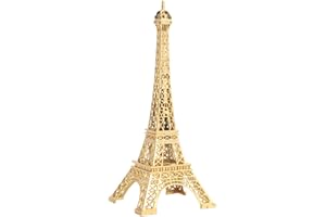 VEEMOON 7.07Inch Eiffel Tower Decor,Eiffel Tower Statue Vintage Architecture Model for Home Decoration Party Centerpiece Cake Topper