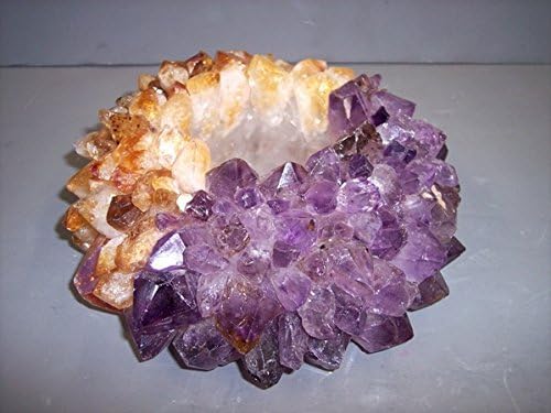 Royale Minerals Large Amethyst Citrine Points Candle Holder