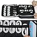 Electronic Organizer, Jelly Comb Travel Organizer Bag Electronic Accessory Cases Cable Organizer Bag Double Layer for USB Cables, Charger, Power Bank, Phone, E-book Kindle, iPad or Tablet(up to 9.7'')