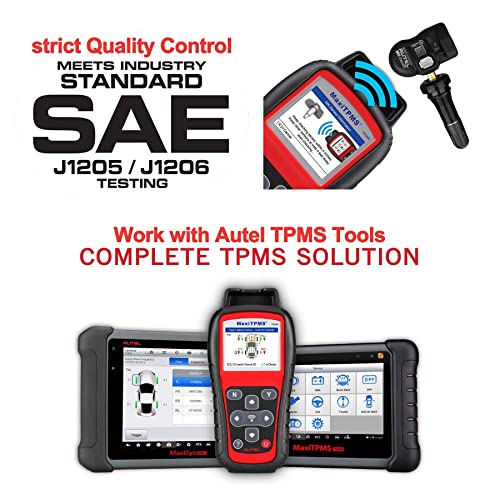 Autel TPMS Sensors, MX Sensor, MaxiTPMS Tire Pressure Sensor, 2 in 1(315MHz + 433MHz) Press-in OE-Level Programmed by TS508 TS408 TS508WF TS608 MS906TS ITS600 MS906PRO-TS (Rubber valves)