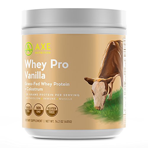 Axe nutrition s vanilla grass-fed whey protein - 20g of…