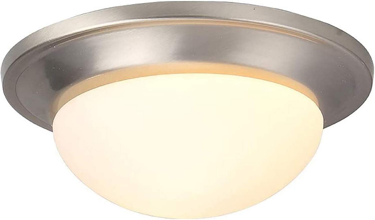 XXLYY Unterputz-Deckenleuchte E27 Nickel gebürstet, 2-licht wasserdicht