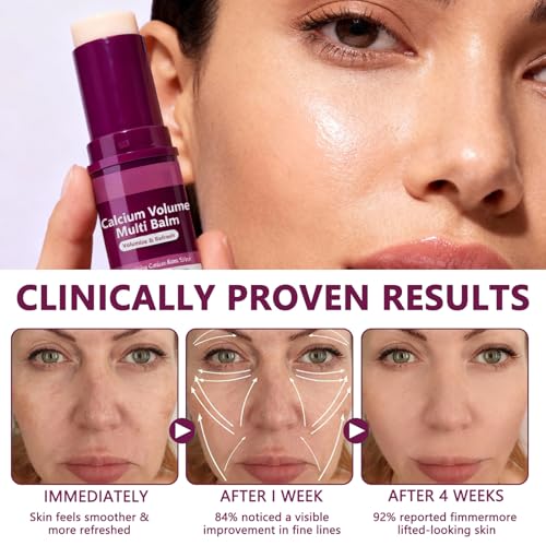 Calcium Multi Balm Stick,Calcium Volume Multi Balm - Collagen Moisturizing Stick for Face, Eyes and Neck, Moisturizing and Refreshing for All Skin Types